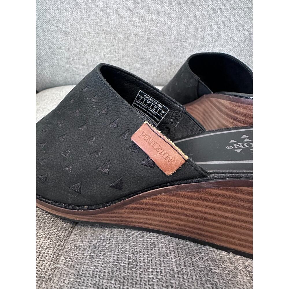 Pendleton Womens Black Peconic Wedge Sandals - Size: 8 - Picture 4 of 5